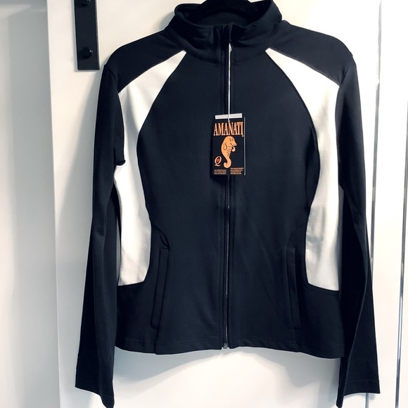 Amanti Jackets & Blazers - Large Black /White light Performance Yoga Jacket